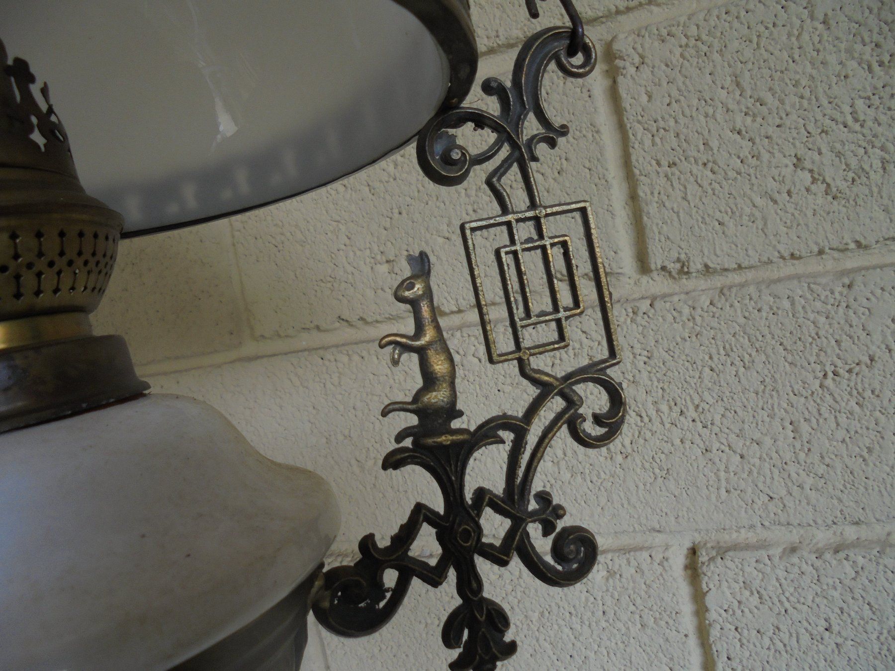 Lampade: Antike Wandpetroleumlampe, ca. 1930-40 – Usato da Camorino venduto da Hunpete 5