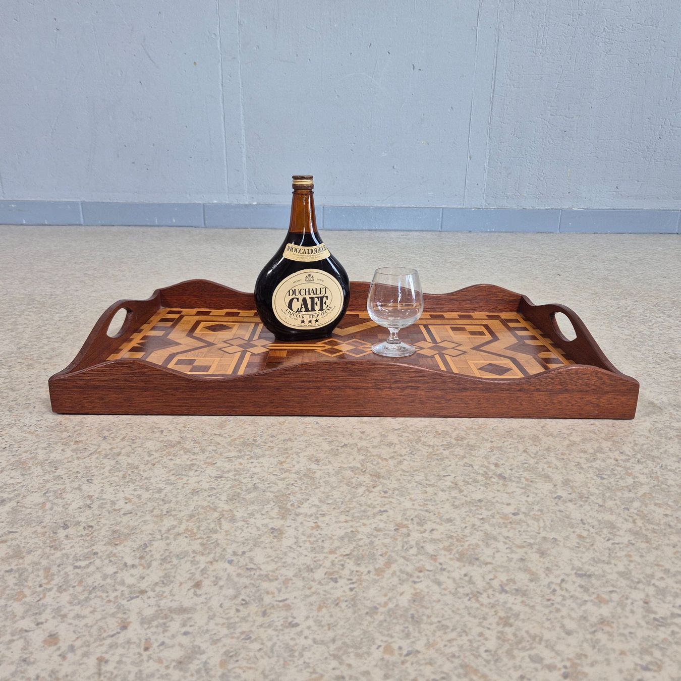 Piatti di portata: Vintage Serving Tray Holztablett Serviertablett Intarsien – Usato da Nottwil venduto da Wondewa-Shop 4