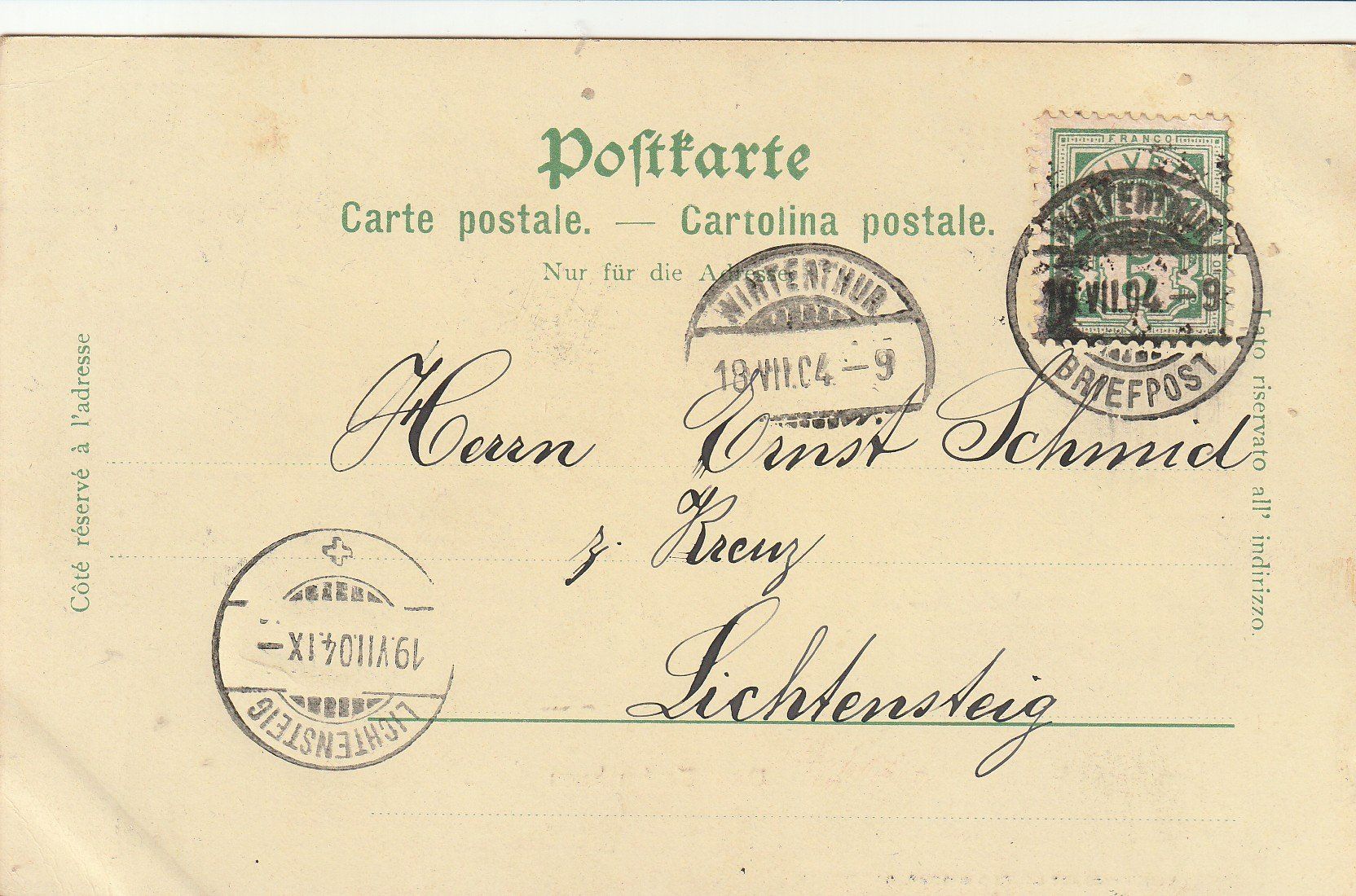 Cartes postales: AK  Winterthur das Technikum 1904 – D'occasion à Rupperswil par Ema10 1