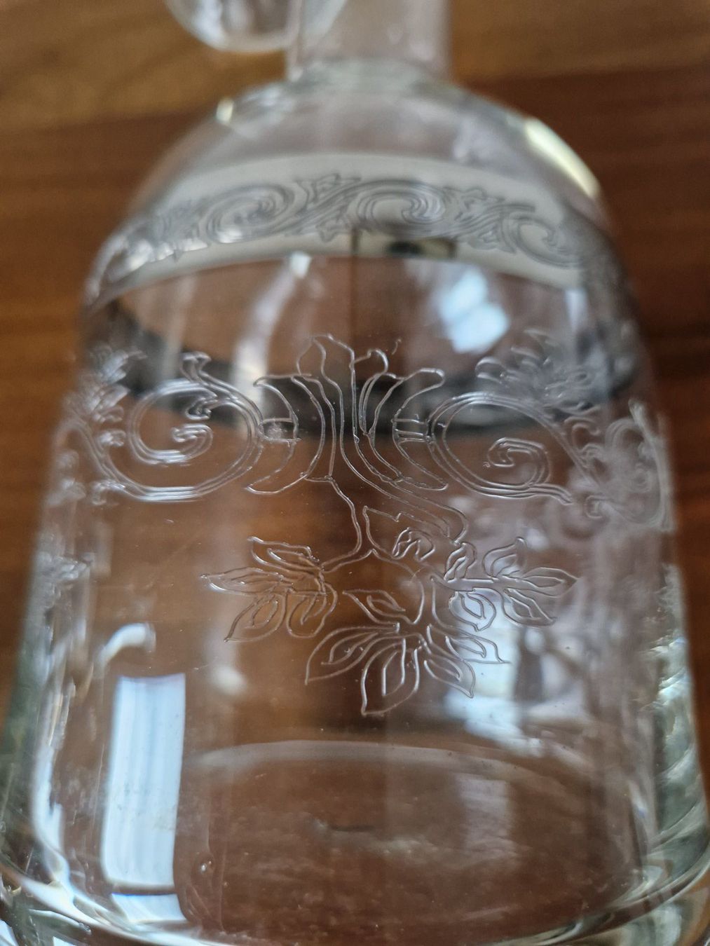Caraffe: Glaskaraffe mit Platinrand und Gravur – Nuovo (secondo la descrizione) da Bern venduto da Antikbatik 3