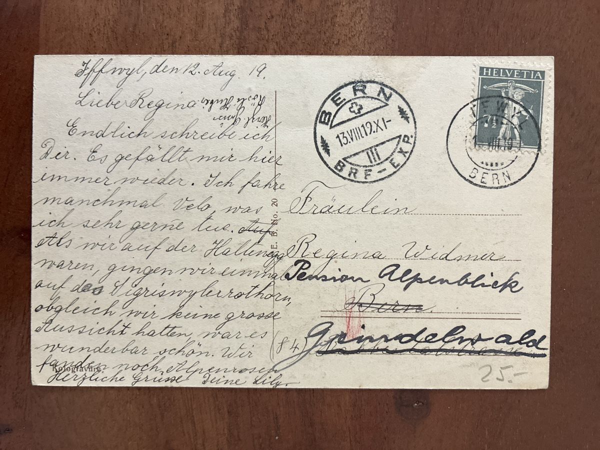 Cartoline postali: Ansichtskarte Schweiz von Iffwil BE – Usato da Oftringen venduto da Cla.vD.74 1