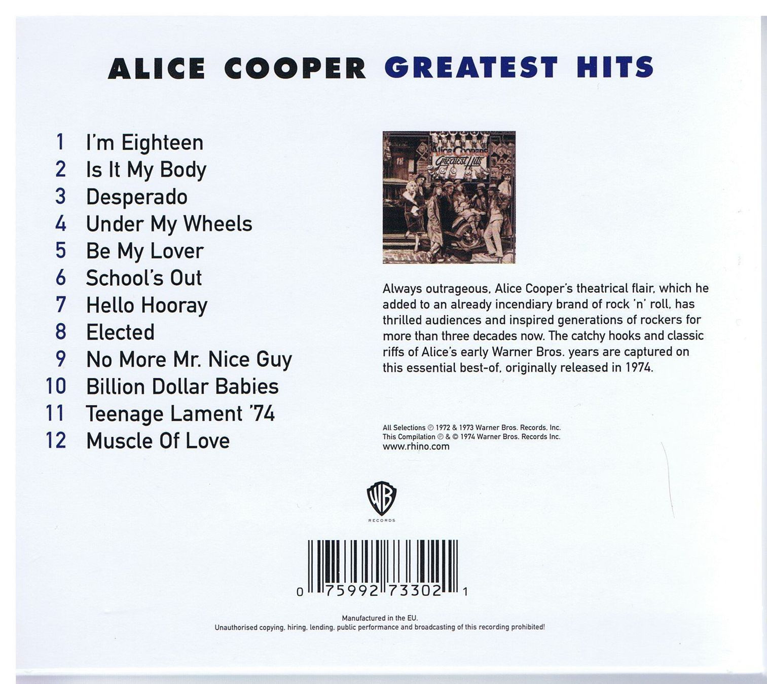 CD: Alice Cooper / Greatest Hits (CD) – Usato da Unterengstringen venduto da Lastchance 1