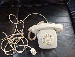 Telefon mit Wählscheibe Zellweger Uster beige gebraucht