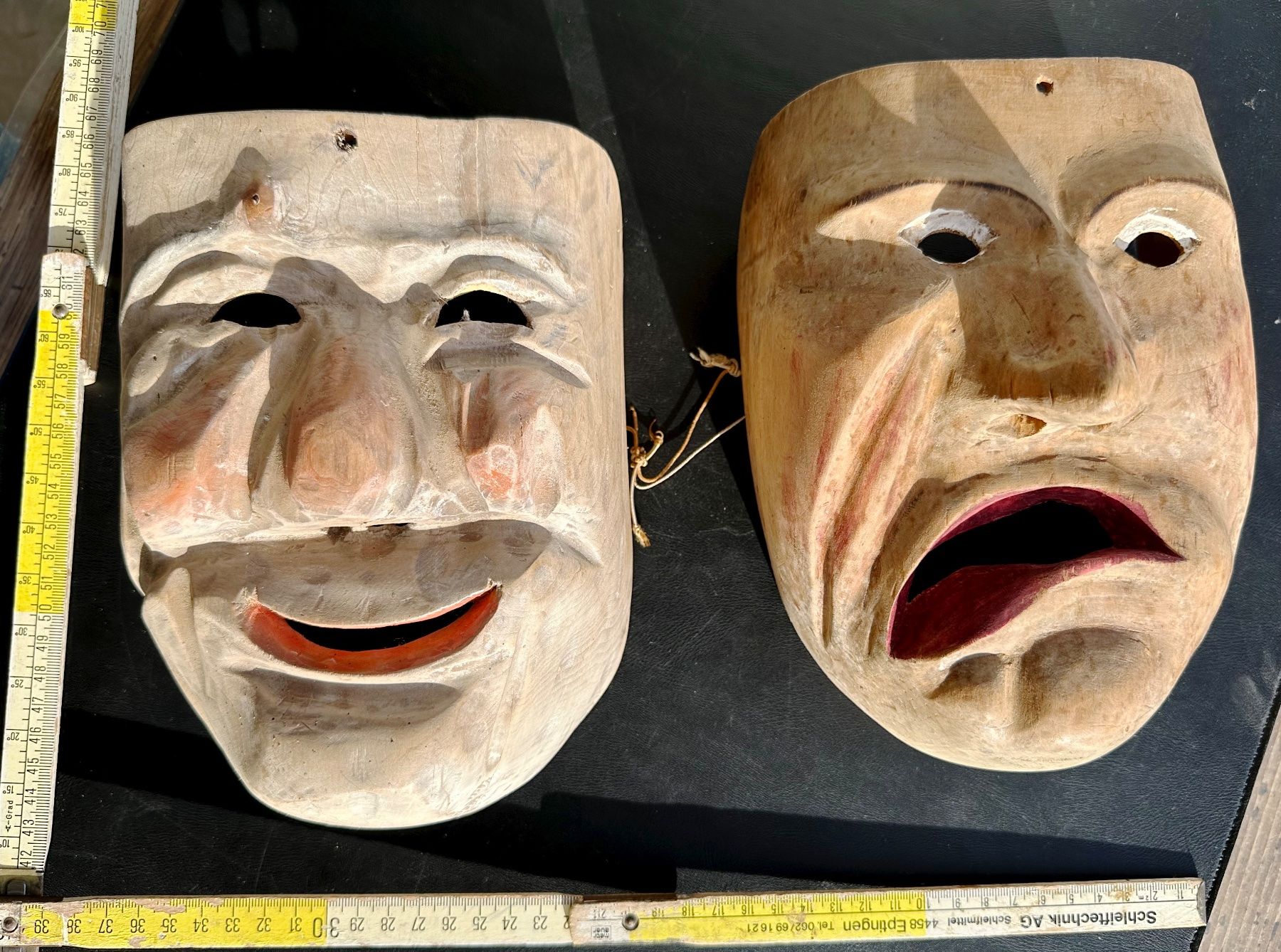Maschere: 2 alte handgeschnitzten Masken – Usato da Seltisberg venduto da quadartswiss