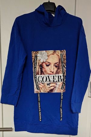 Sweat à capuche bleu foncé Madonna - Taille L état neuf