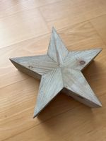 Deko Stern aus Holz grau Vintage Optik guter Zustand