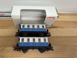 Spur H0 2er Set Märklin Nostalgie Seetal 2 Kl./ 3 Kl.