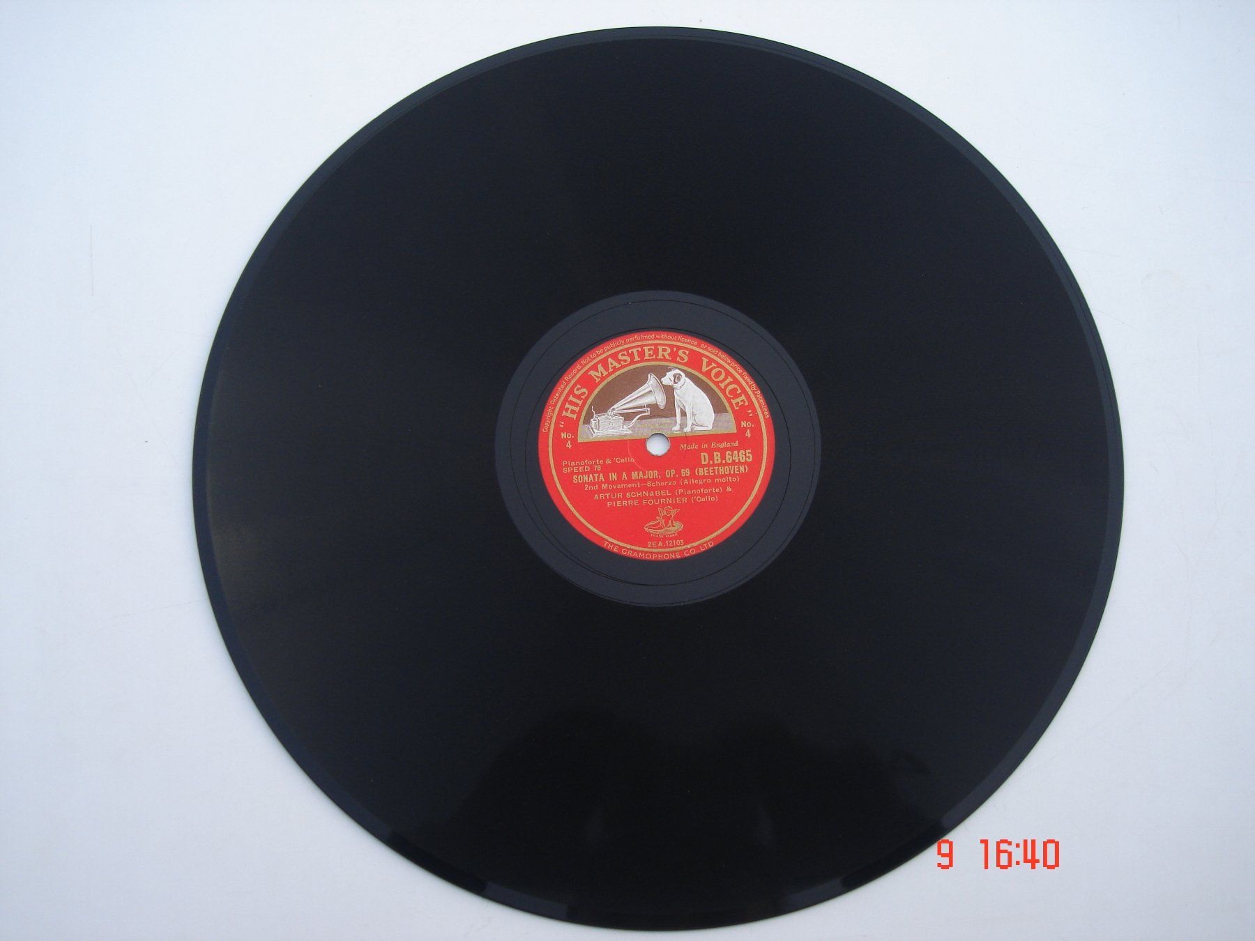 Dischi in vinile: Schellackplattenalbum Beethoven Sonate A-Dur Op.69 – Usato da Aeschi SO venduto da abi1951 5