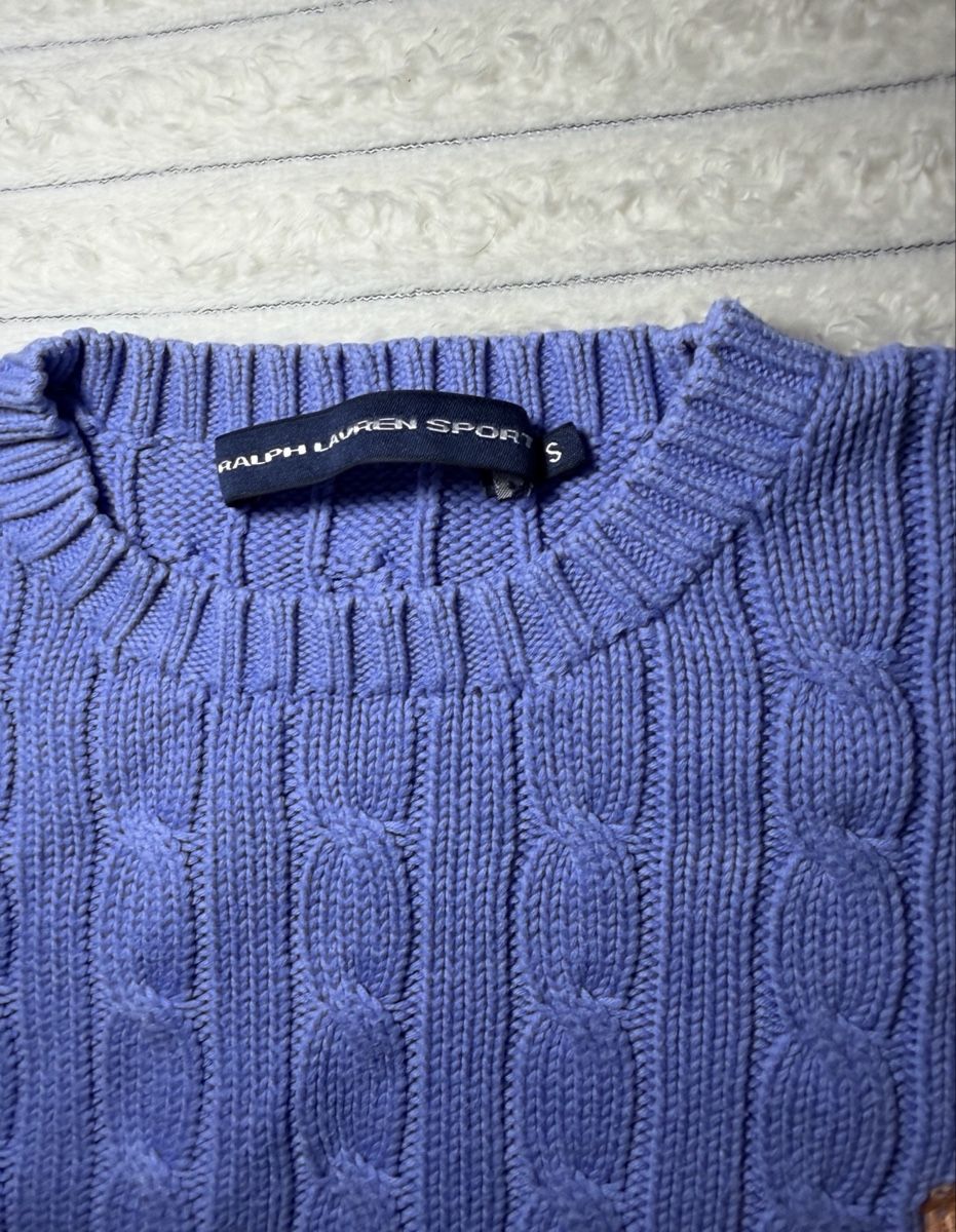 Polo Ralph Lauren Maglioni & Felpe: Original Polo Ralph Lauren Zopfmuster Pullover Blau S  – Nuovo (secondo la descrizione) da Vionnaz venduto da b_f_d_r_g 3