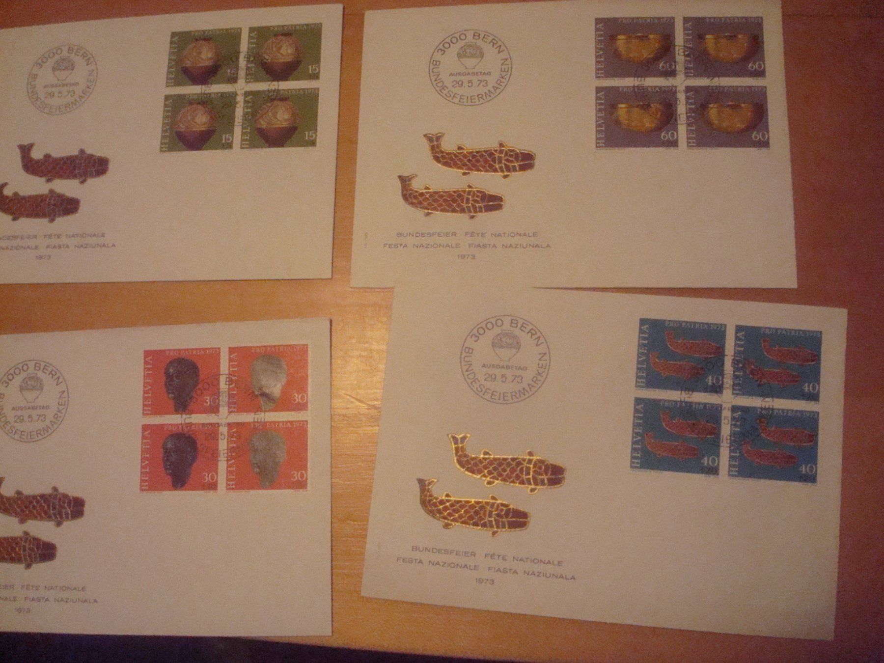 Alle Briefmarken: PP 1973 Serie einzeln u 4er‪‪ – Gebraucht aus Gordola von Polentaefung 2