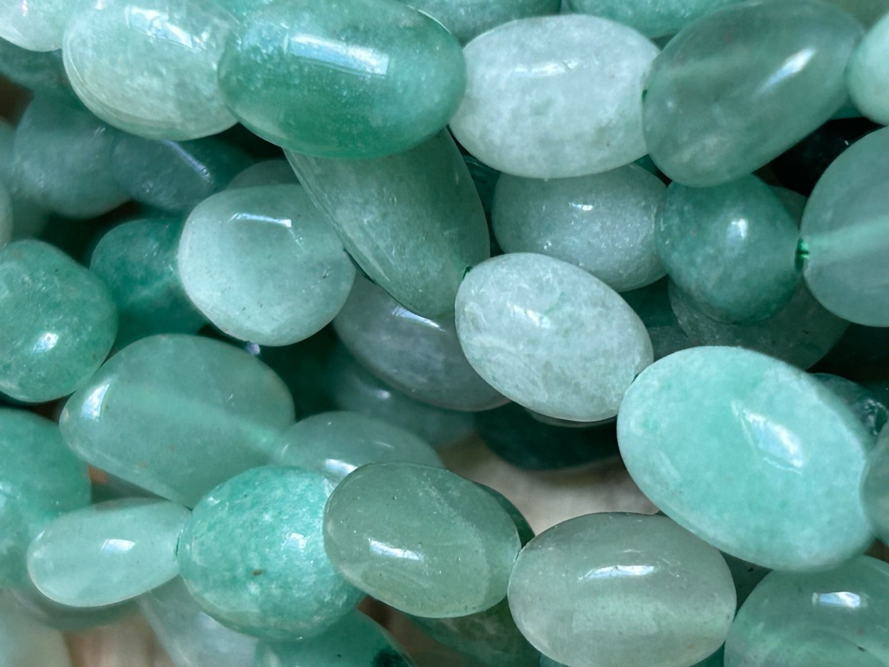 Pietre preziose: Strang echte Aventurin Nuggets / stone 6-8 mm – Nuovo e nell'imballaggio originale da Niederrohrdorf venduto da Ytobi 3