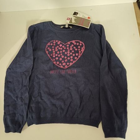 Pull NEUF bleu marine, Manor, taille 116, parfait!