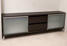 Sideboard IKEA dunkelbraun mit Milchglasfronten
