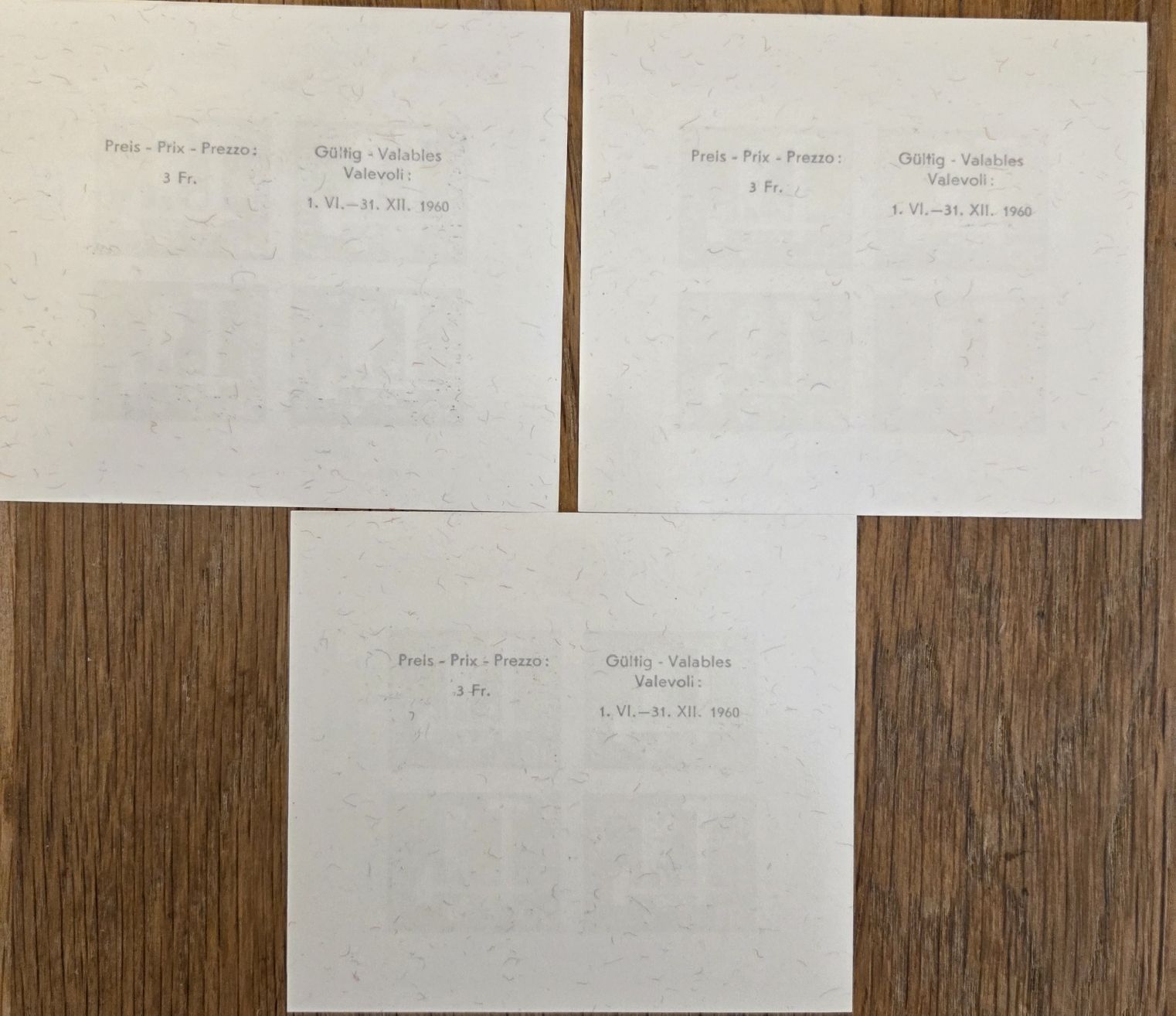 Alle Briefmarken: 3x Briefmarken Block Pro Patria 50+10   1960 Postfrisch.. – Gebraucht aus Stans von Ducati16 5