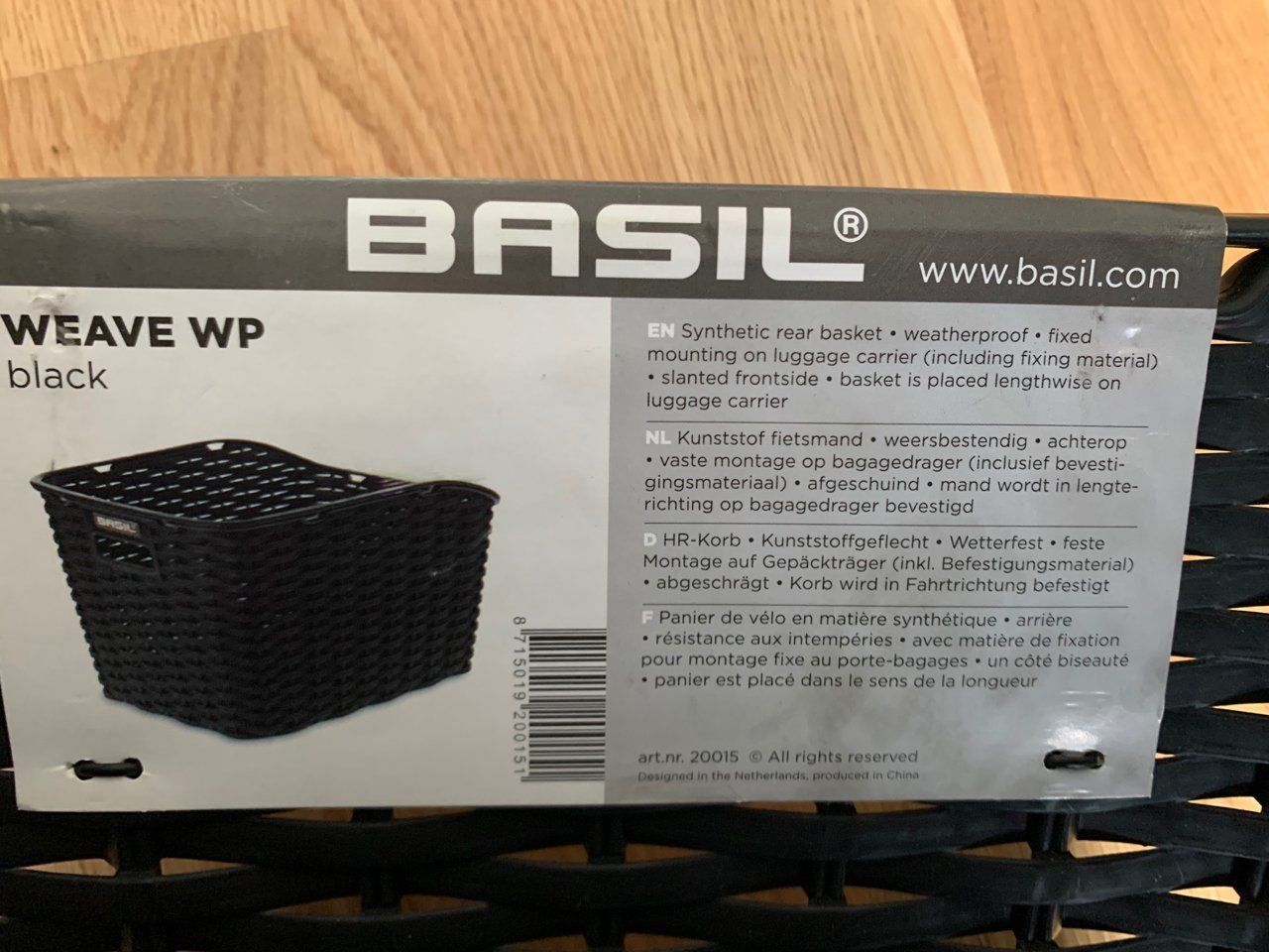 Autres articles pour la maison: Fahrradkorb Basil Weave WP – Neuf avec emballage d'origine à Bremgarten b. Bern par .Anita. 2
