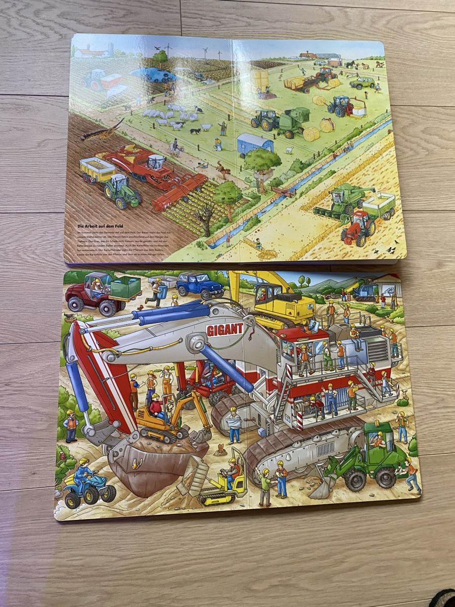 Libri: 2 Wimmelbücher Bagger Bauernhof Traktor Tiere Duden – Usato da Zizers venduto da dalaub 6