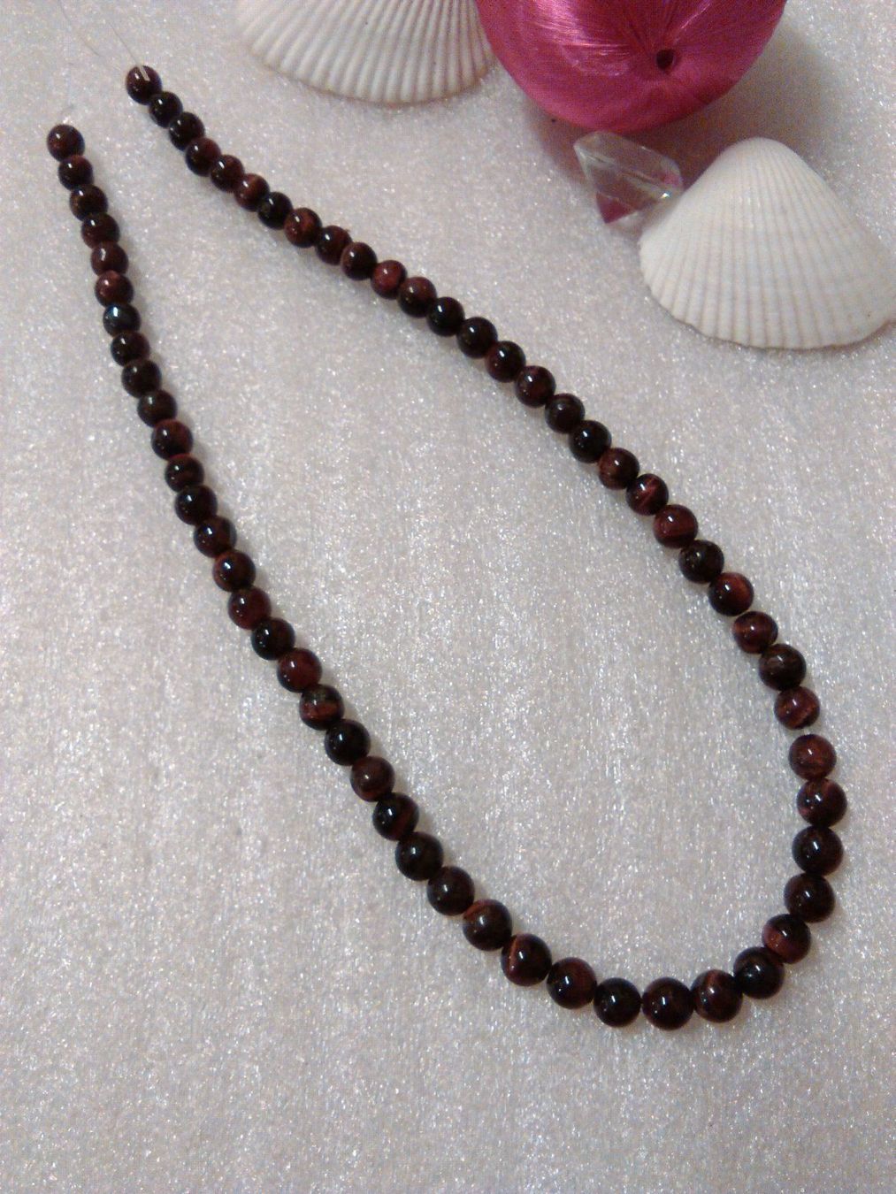 Catenine: ECHT KATZENAUGEN;;STRAND KETTE;;BRAUN – Nuovo (secondo la descrizione) da Basel venduto da bijoutrie_4 1