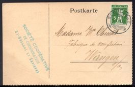 ST. URSANNE, 5.I.15  Postkarte