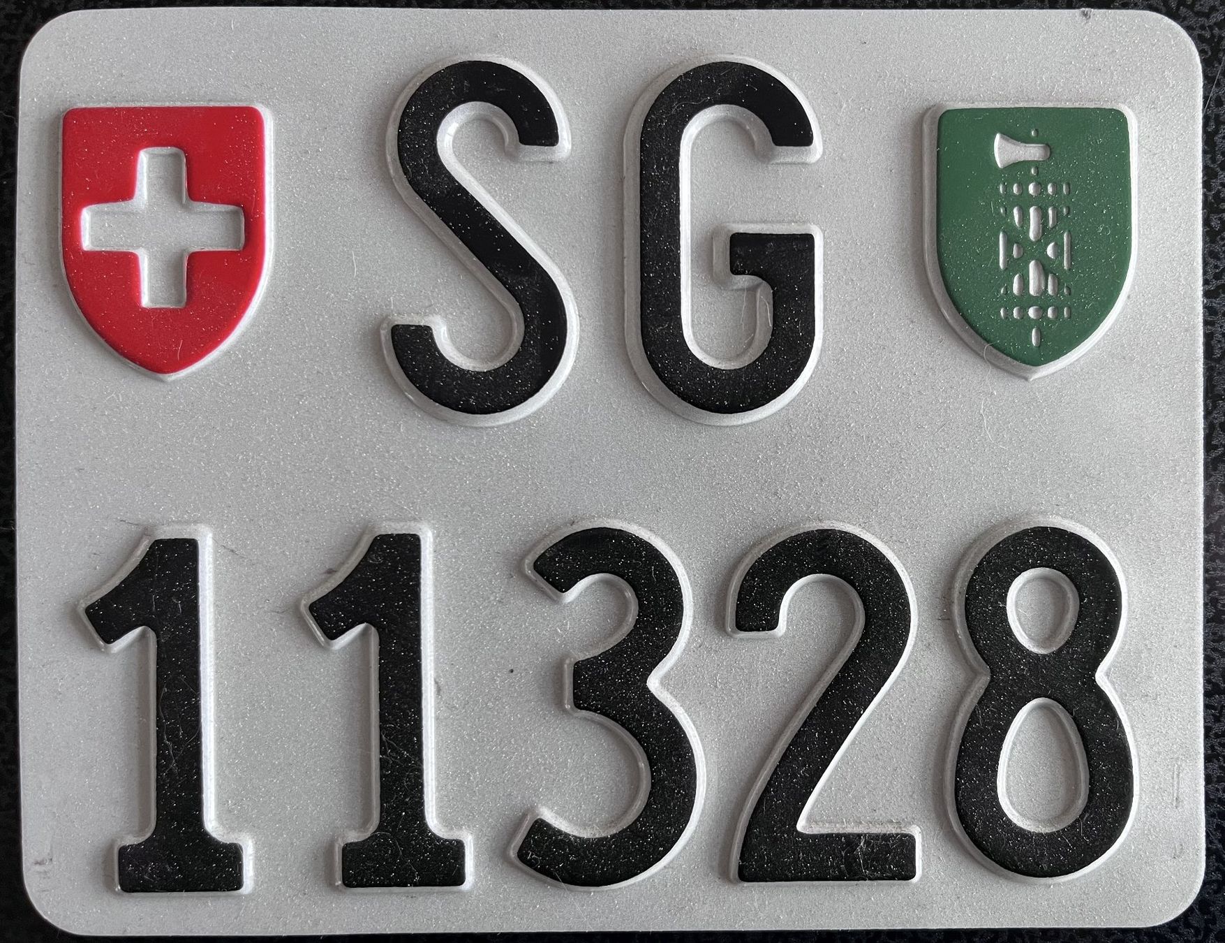 Insegne: Motorradkennzeichen "SG 11328" – Usato da Gebertingen venduto da Planteur