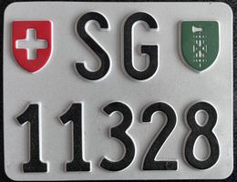 Motorradkennzeichen "SG 11328"