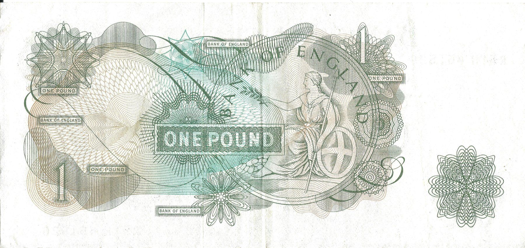 Banconote: 1 Pfund Banknote England – Usato da Volketswil venduto da IvanBerton1974 1