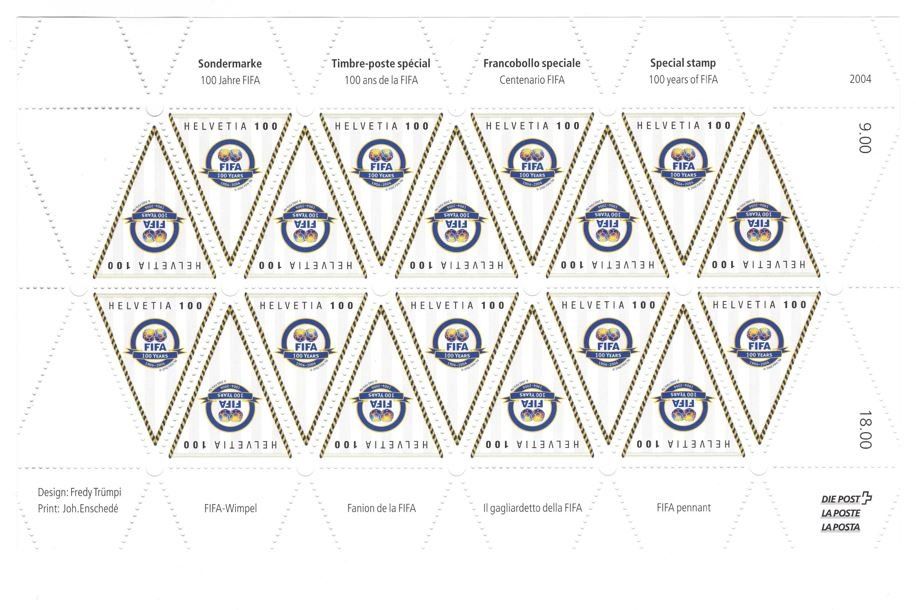 Alle Briefmarken: Bogen/Feuillet 100J. FIFA 2004 Postfrisch/neuve** – Neu (gemäss Beschreibung) aus Dübendorf von Aviafan77