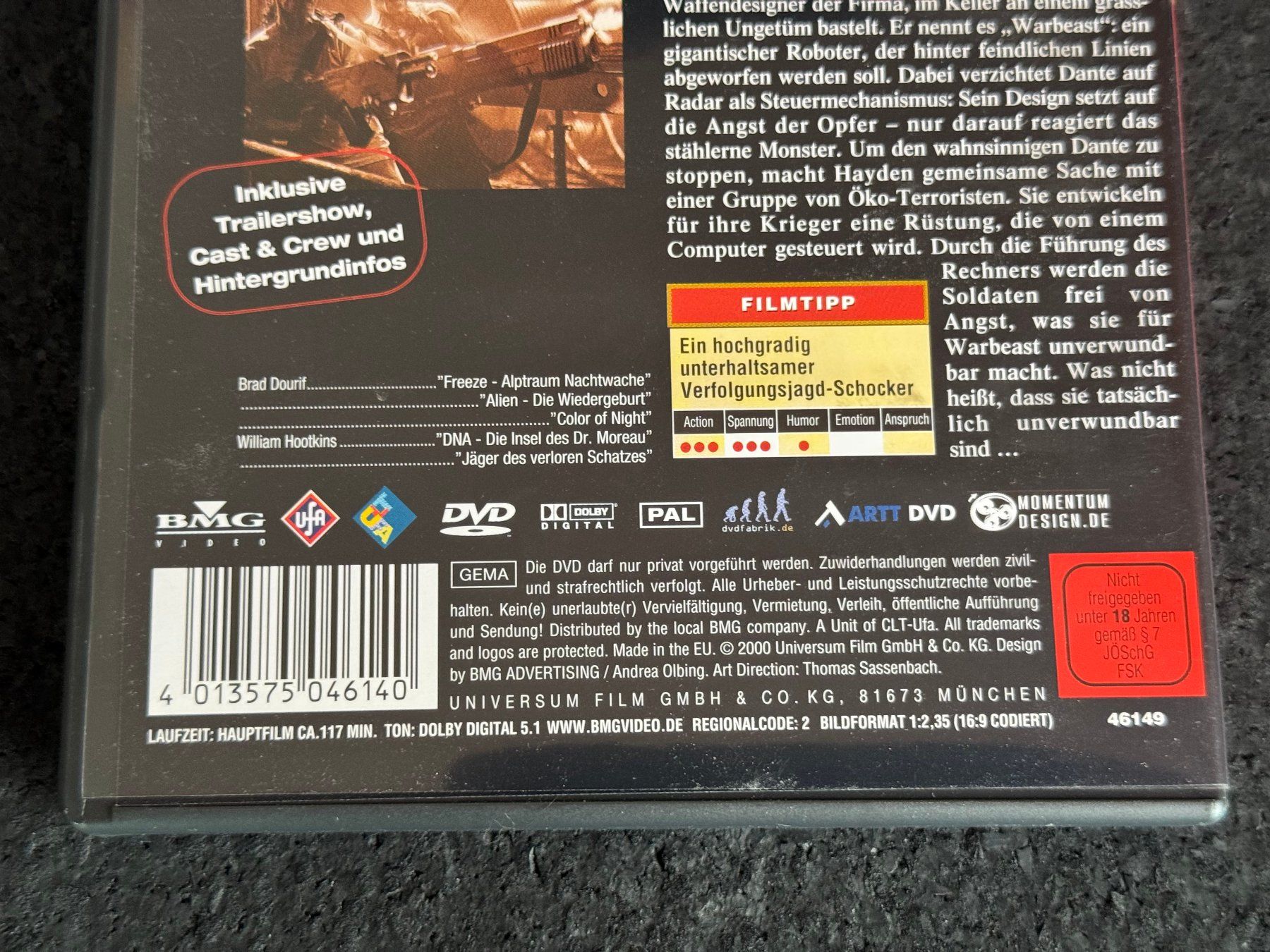 Tutti i DVDs: Death Machine "Es lebt von deiner Angst" Horror DVD  DE – Usato da Fribourg venduto da tschjoly 3