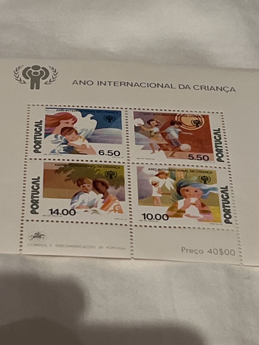 Tutti i francobolli: Viererblock Briefmarken Portugal Kinder – Nuovo e nell'imballaggio originale da Zürich venduto da engebrunau