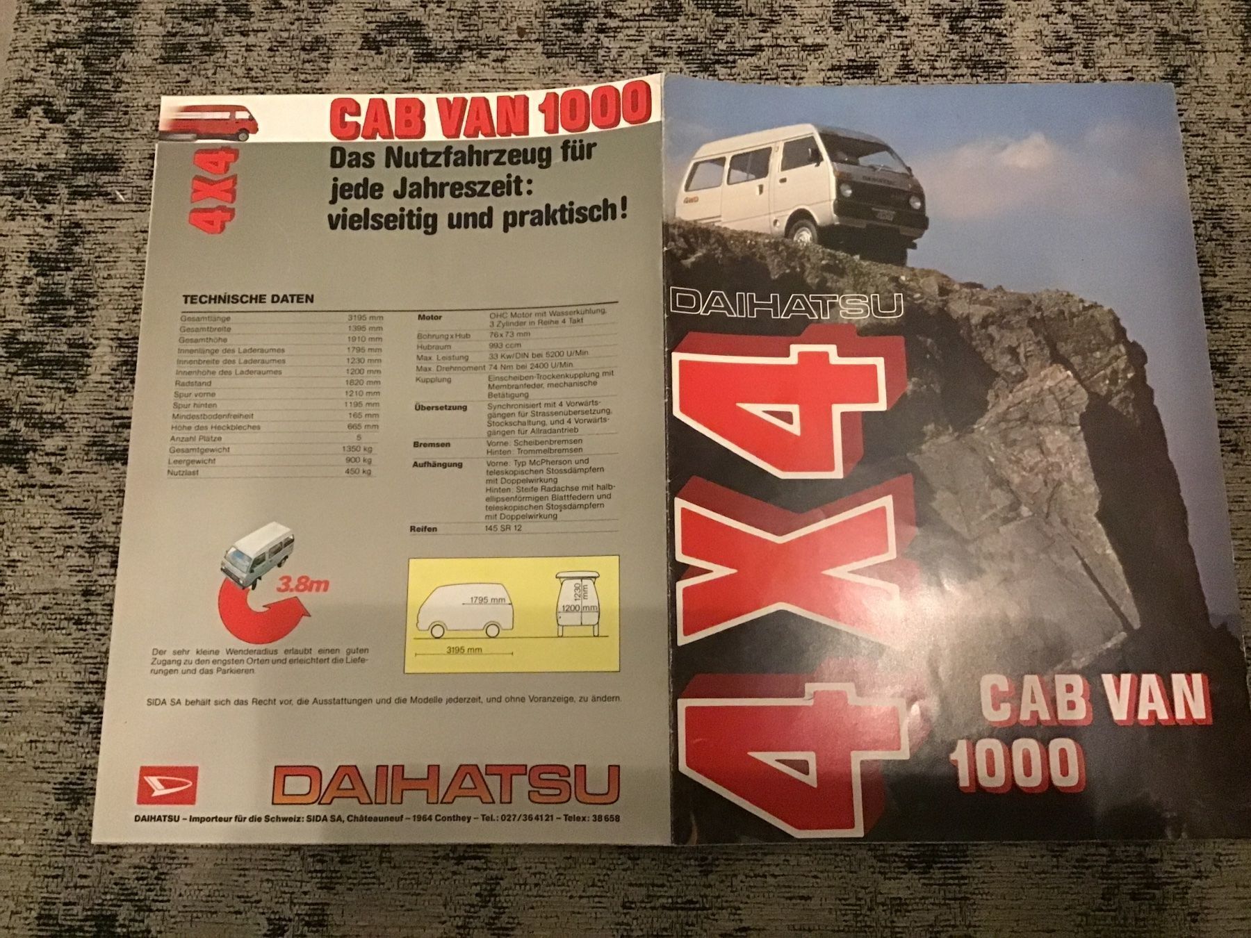 Documenti: Daihatsu Cab Van 1000 Posterprospekt – Usato da Scherzingen venduto da Starseller62 3
