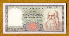 Italien 50.000 lire Leonardo selten-rare