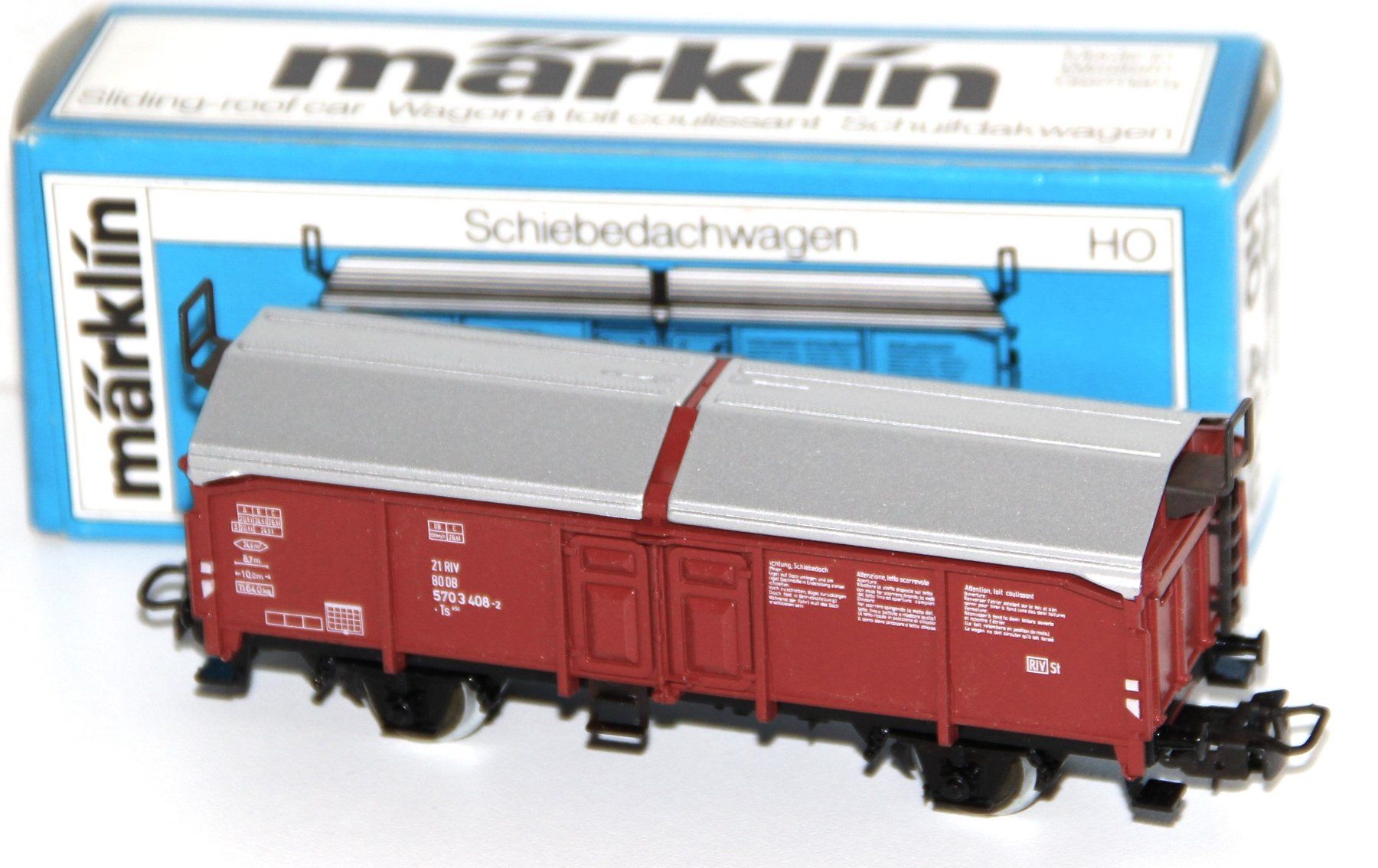 Märklin Modelleisenbahnen: Märklin 4619 - Schiebedachwagen DB - Spur HO – Gebraucht aus Giebenach von eurosportler