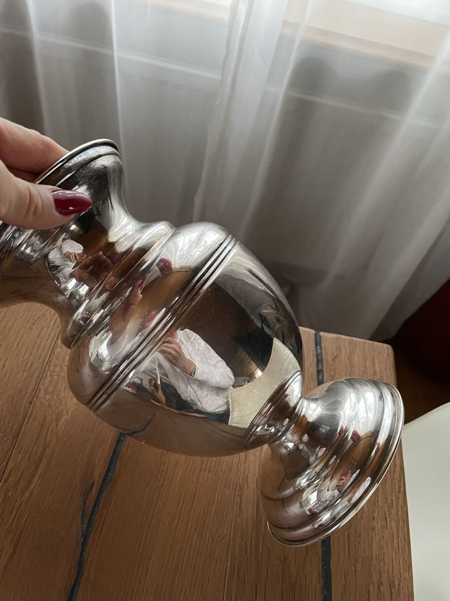 Vasi & Recipienti: Elegante versilberte Vase mit Standfuss – Usato da Buchs AG venduto da vec_82fw 6
