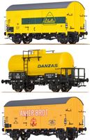 BRAWA Set V - 3 verschiedene Güterwagen