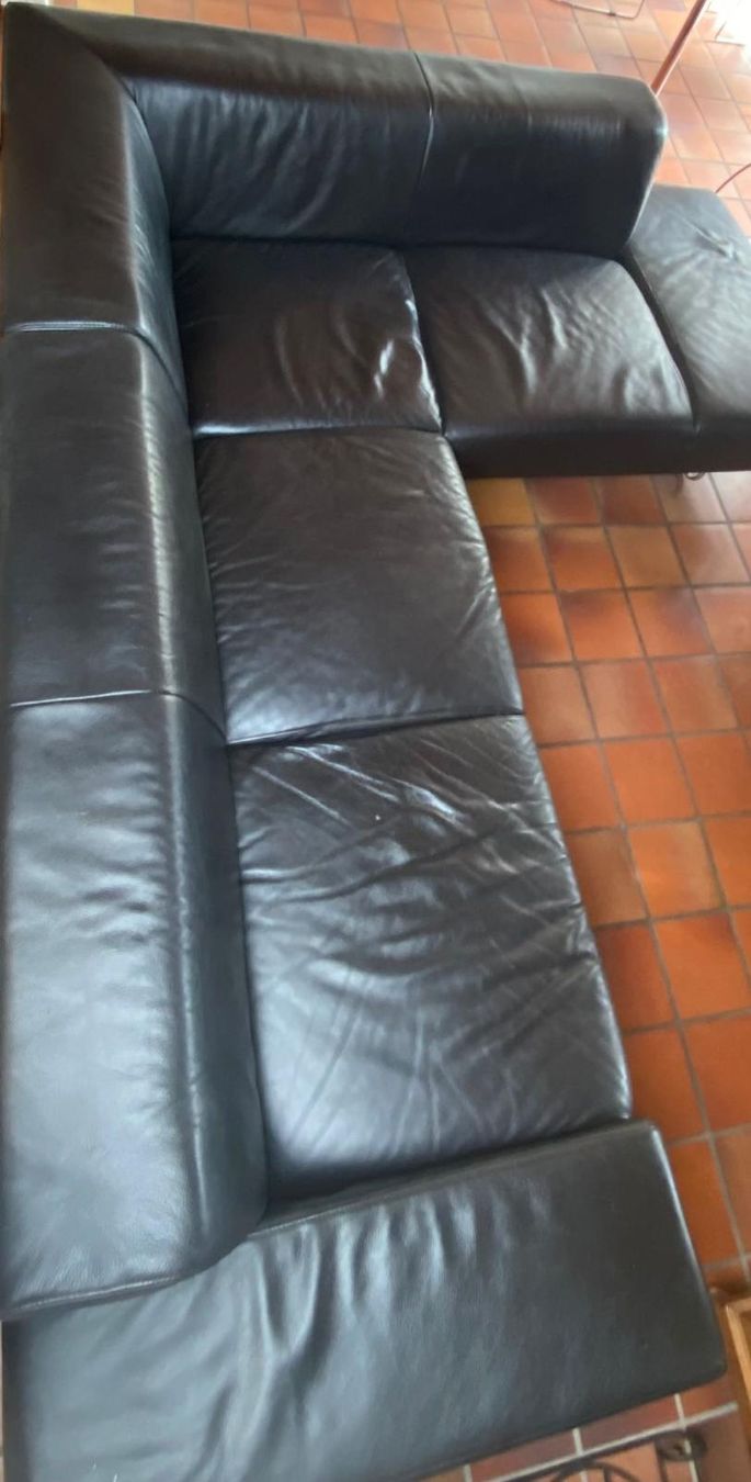 Divani: Ecksofa Leder schwarz – Usato da Bottmingen venduto da Elv88 1
