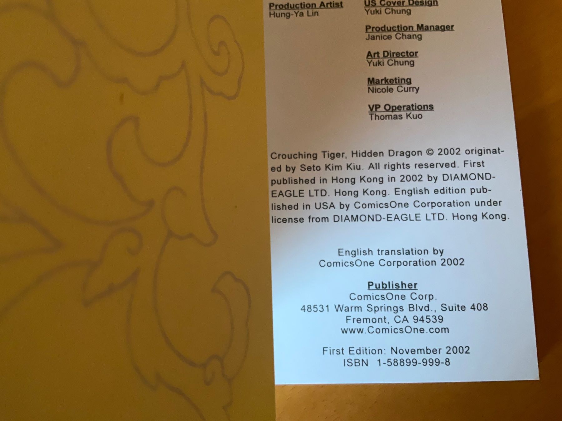 BD: Crouching Tiger Hidden Dragon – Neuf (Voir description) à Gland par DL2004 2