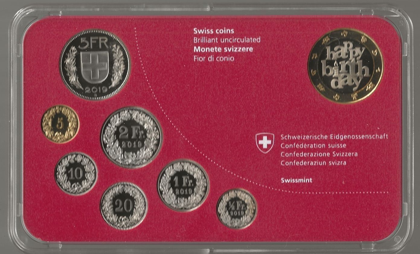 Tutti le monete: Swiss Mint Geburtstagssatz 2019 – Nuovo e nell'imballaggio originale da Bern venduto da Grindelwaldaus 1
