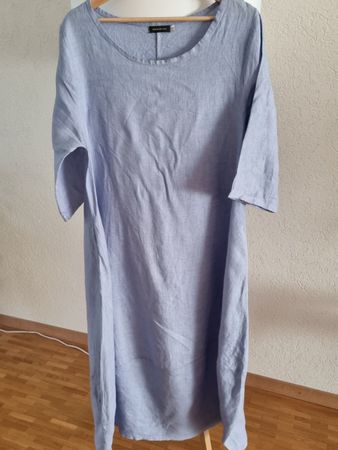 Robe bleu ciel ample en lin