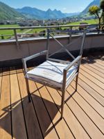 6 Gartenstühle mit Armlehnen inkl. Sitzkissen – NEU