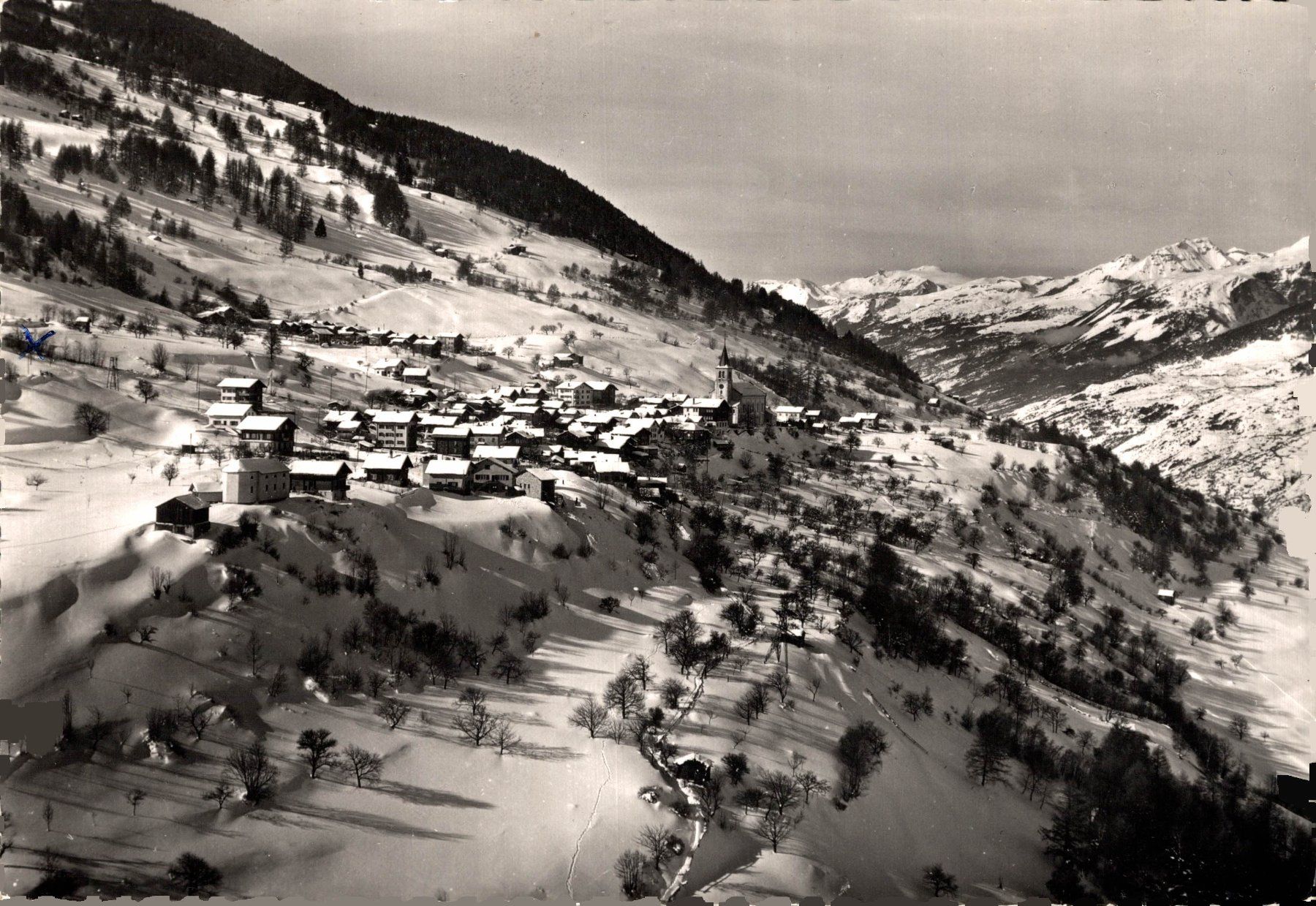 Cartoline postali: Mit dem Flugzeug über ... Eischoll – Usato da Bronschhofen venduto da Astore