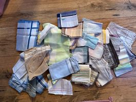 46 Stück neu & alt herren Taschentücher Konvolut 1d