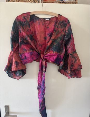Batik Wickelbluse