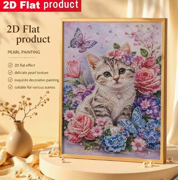 Kit bricolage: Diamond Painting Perlen Katze – Nuovo e nell'imballaggio originale da Obergösgen venduto da Diydiamant 3
