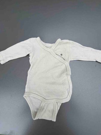 Merino Baby Wickelbody langarm Creme gebraucht Gr:56