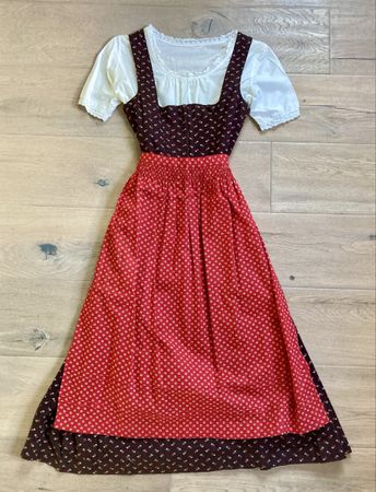 Original 70er Jahre Dirndl 3-teilig Gr. 36 Wenger Salzburg