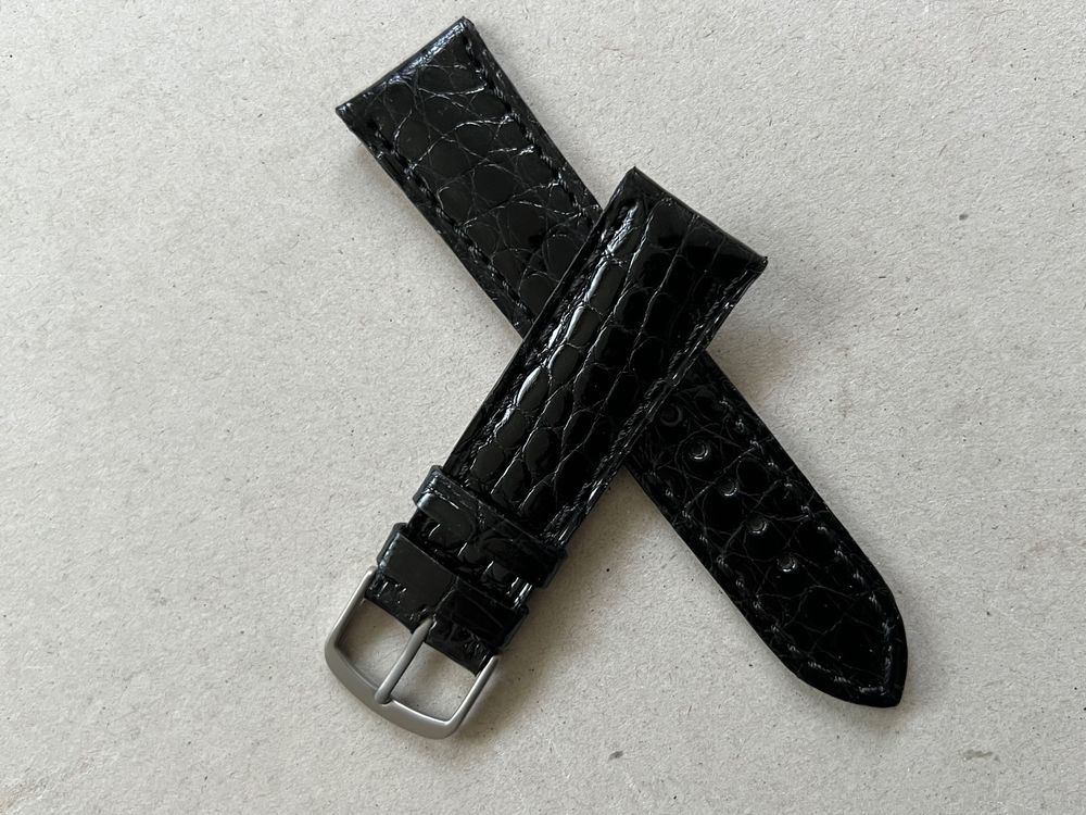 Rios1931 20 /18 Cinturino Per Orologio In Vera Pelle Fatto A Ano Coccodrillo Goffrato - Foto 3