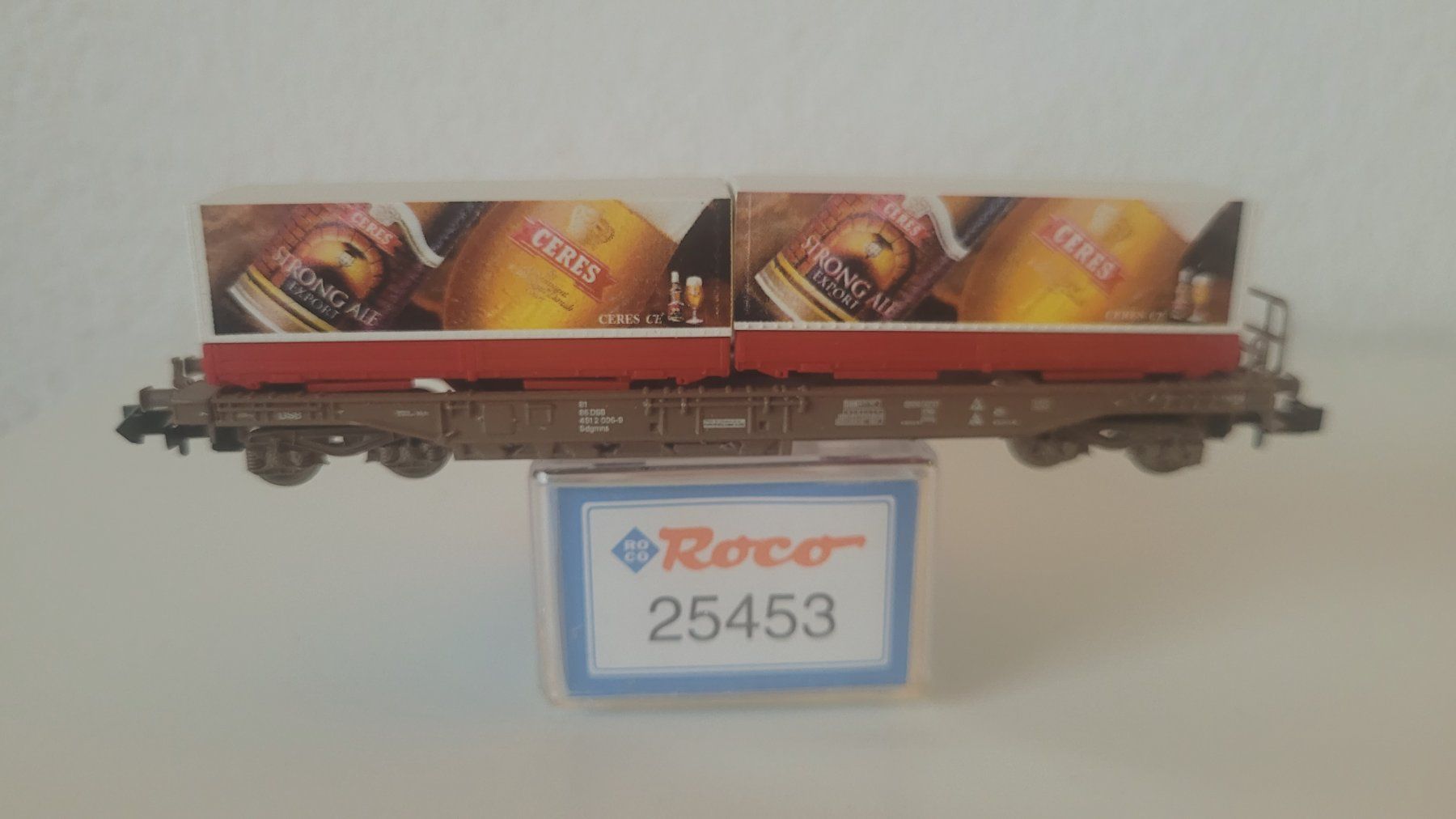 Roco Modellini di ferrovie: Taschenwagen DSB / Ceres Bier – Usato da Wittenbach venduto da Hase113