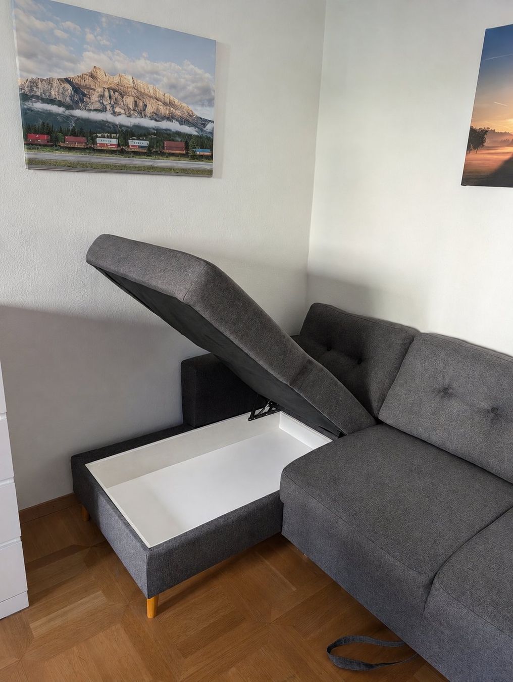 Sofas: graues Bett-Sofa – D'occasion à Ruswil par emu1 1