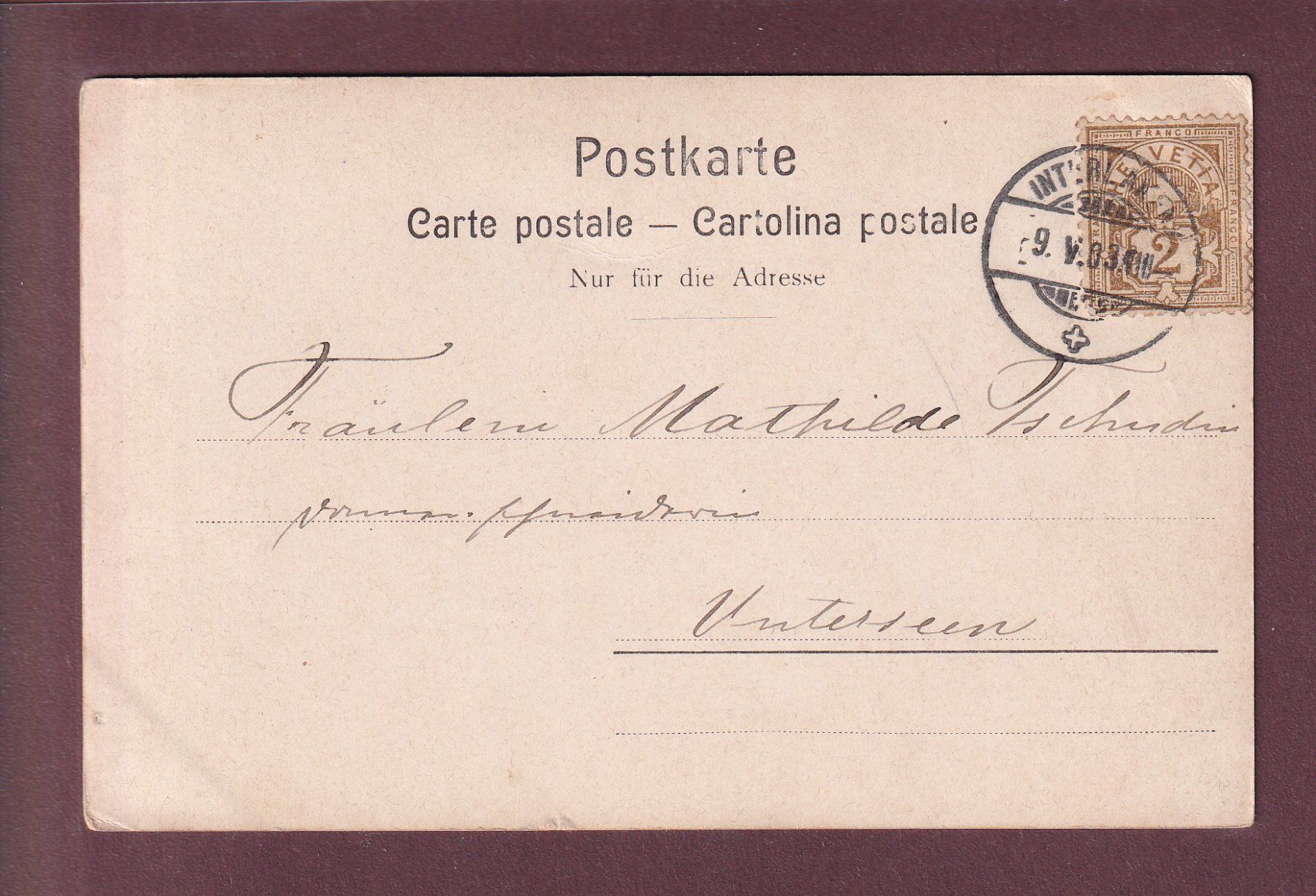 Cartoline postali: Bern - BERNER BÄURIN - 1903 – Usato da Pully venduto da nicecards 1