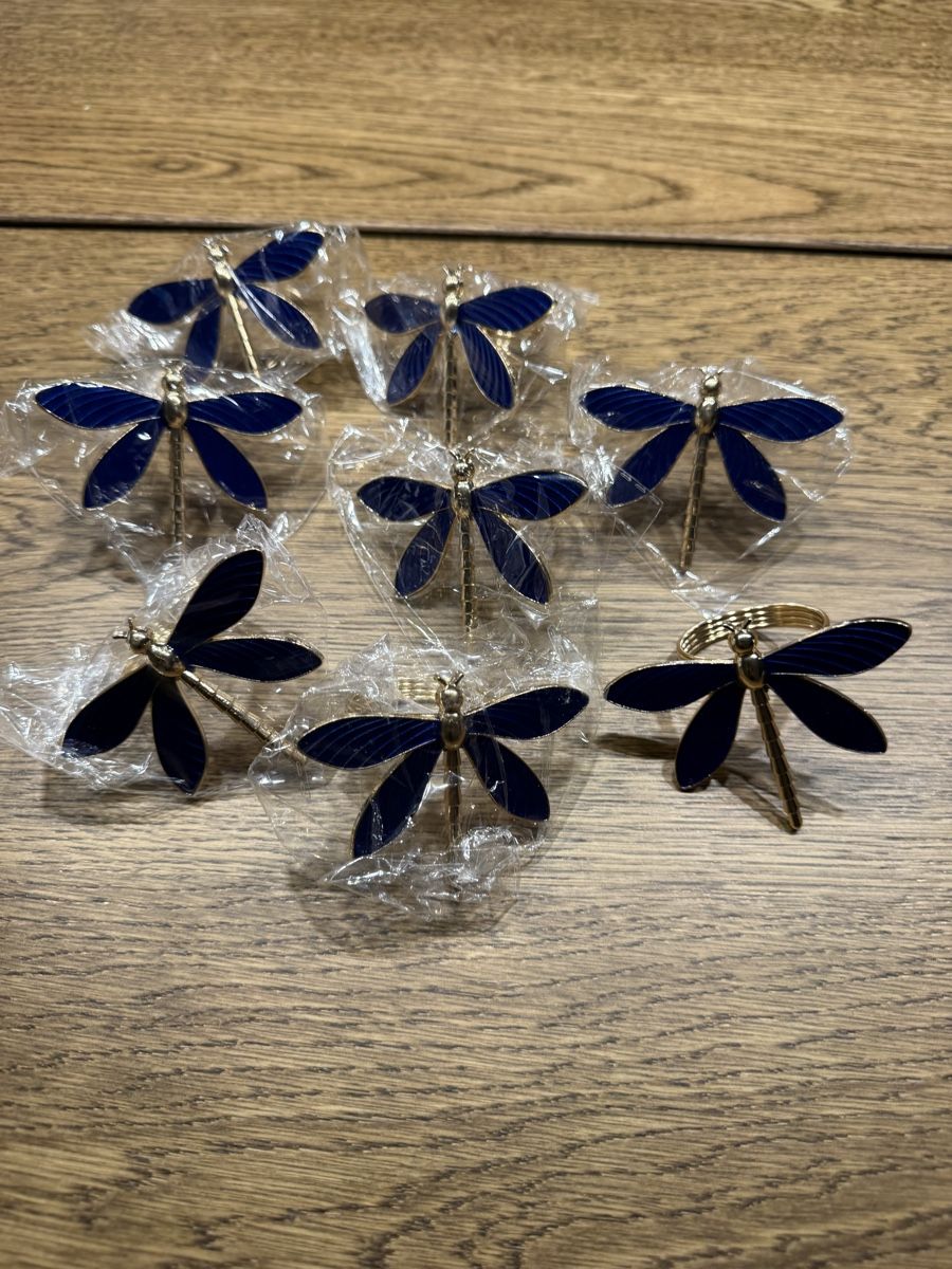 Sonstige Dekorationen & Accessoires: New dragonfly napkin rings - 8 pieces – Neu und originalverpackt aus Zug von Nat.yushkevich 5