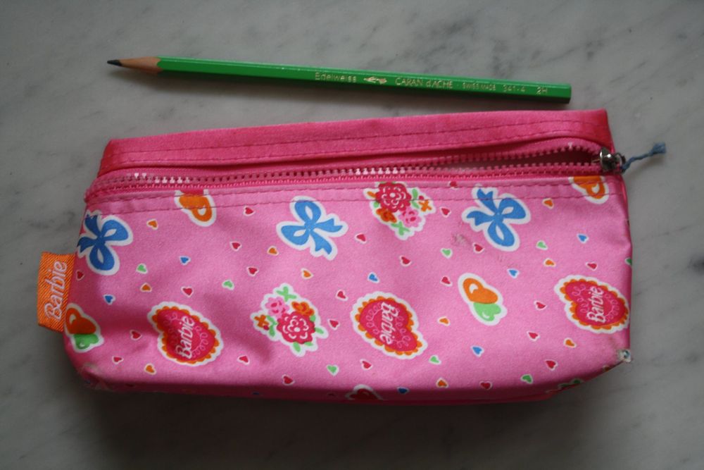 Trousse à Crayons Enfant Barbie 1964 - Bleue, Vintage HTF